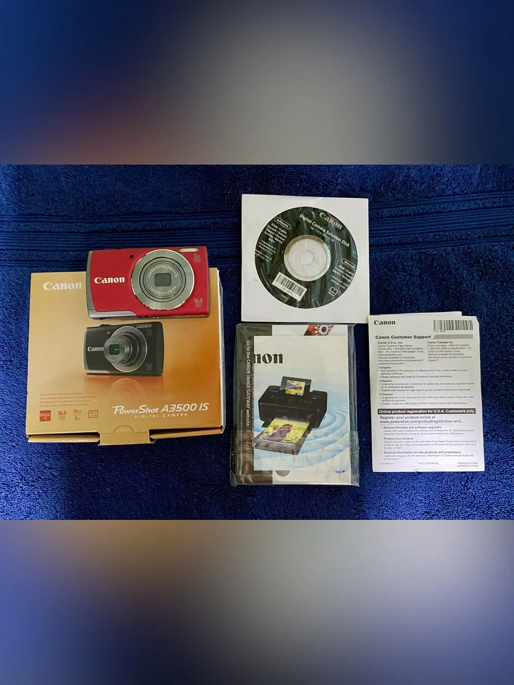 Canon PowerShot A3500 IS 16MP Red Digital Camera 5x WiFi NEW NOS w/ Box